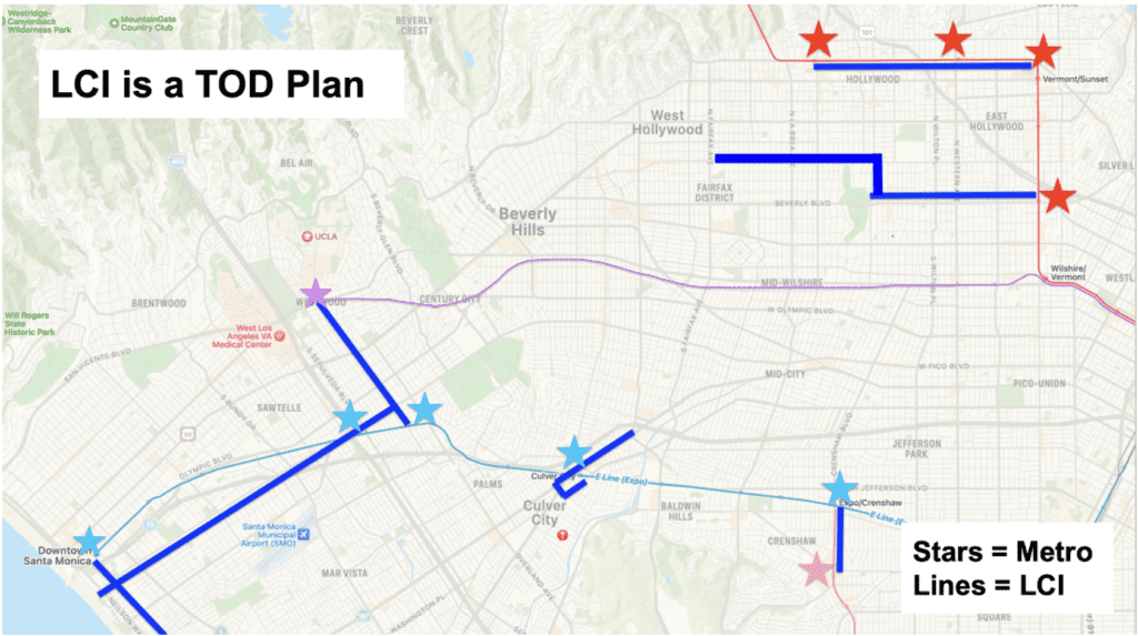 LA map showing ideal LCI locations